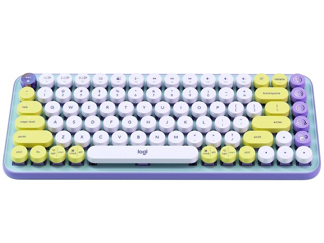 Logitech POP Keys - Teclado - Inalámbrico - Español - USB / Bluetooth LE / Bluetooth 5.1 / Bluetooth - Diseño ergonómico - Morado