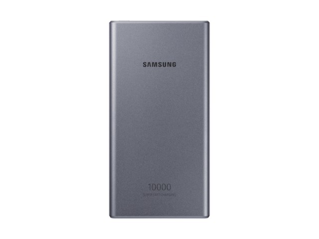 Samsung EB-P3300 - Cargador portátil - 10000 mAh - 25 vatios - 3 A - PD, QC 2.0, AFC, FC - 2 conectores de salida (USB, 24 pin USB-C) - en el cable: USB-C - gris oscuro
