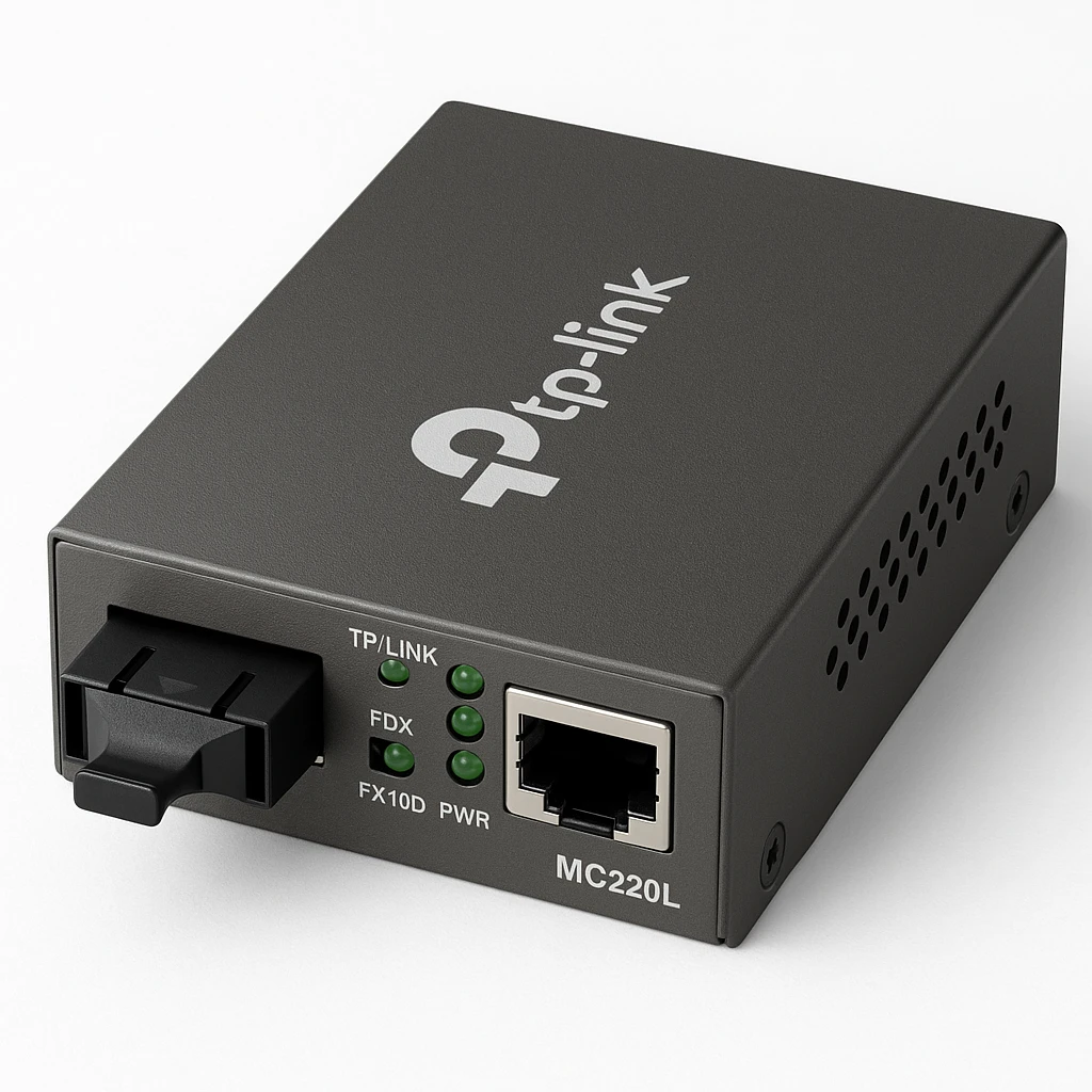 TP-Link MC220L - Conversor de soportes de fibra - 1GbE - 1000Base-LX, 1000Base-SX, 1000Base-LH - RJ-45 / SFP (mini-GBIC) - hasta 10 km - 850 nm / 1310 nm - para P/N: TL-MC1400