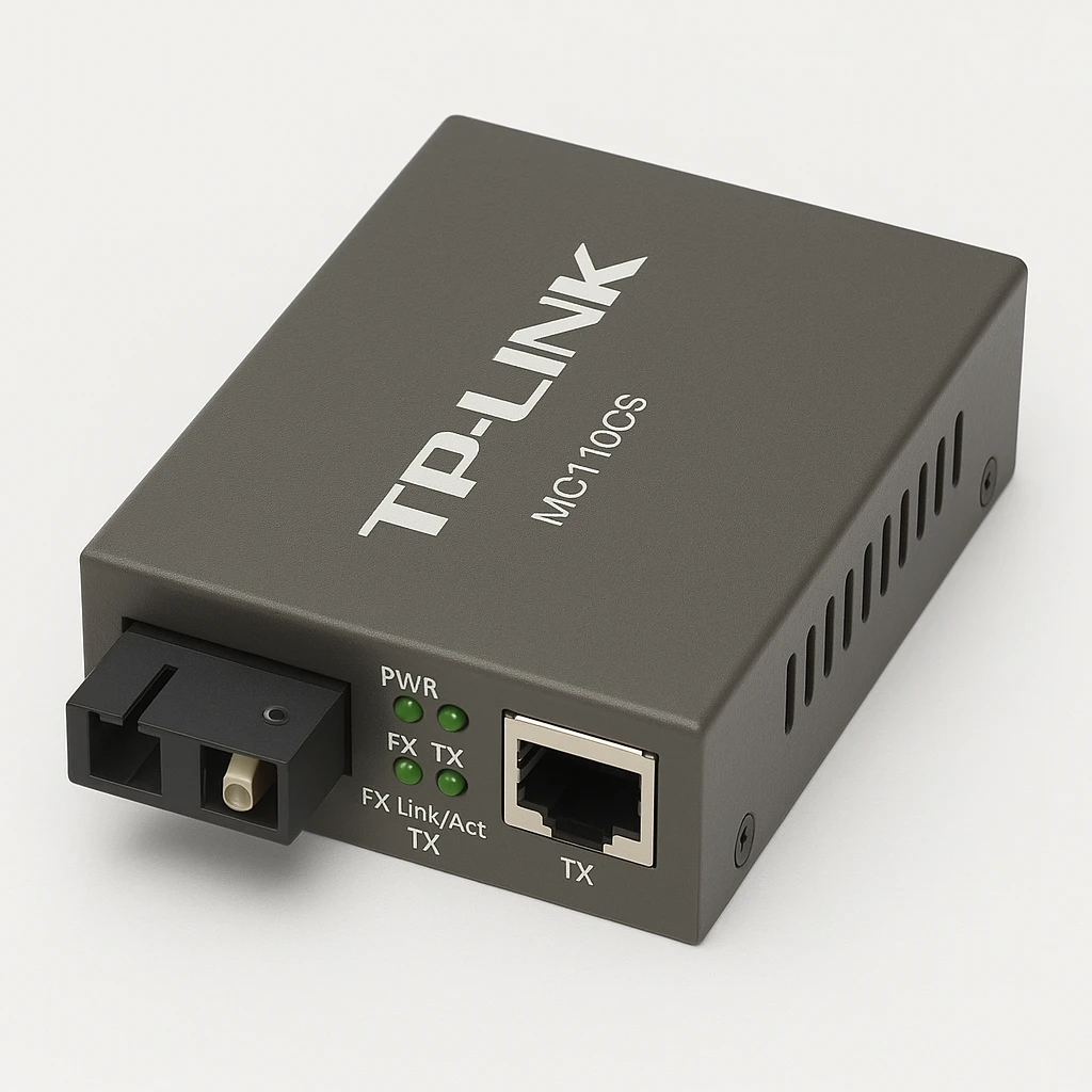 TP-Link MC110CS - Conversor de soportes de fibra - 100Mb LAN - 10Base-T, 100Base-FX, 100Base-TX - RJ-45 / modo sencillo SC - hasta 20 km - 1310 nm