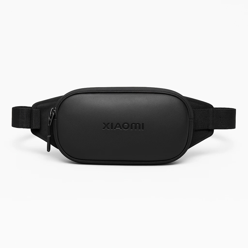 Xiaomi Sports Fanny Pack - Bolsa de cinturón para móviles / llaves / cartera / auriculares / batería / accesorio - piel artificial, tejido, correa de nailon - negro