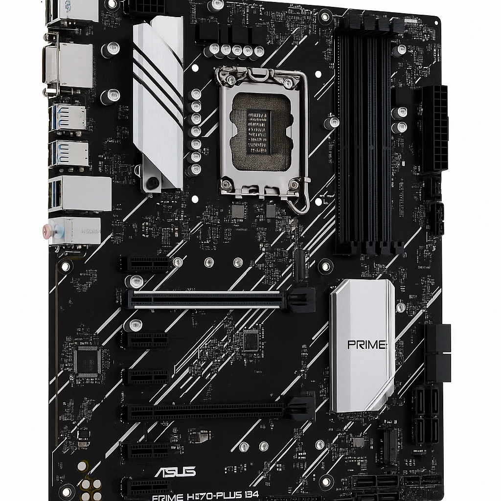 ASUS PRIME H670-PLUS D4 - Placa base - ATX - Socket LGA1700 - H670 Chipset - USB 3.2 Gen 2, USB 3.2 Gen 1, USB-C Gen2 - 2.5 Gigabit LAN - Tarjeta gráfica (CPU necesaria) - HD Audio (8-canales