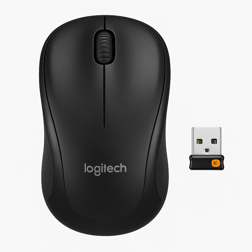 Logitech M317 - Ratón - óptico - inalámbrico - 2.4 GHz - receptor inalámbrico USB - negro