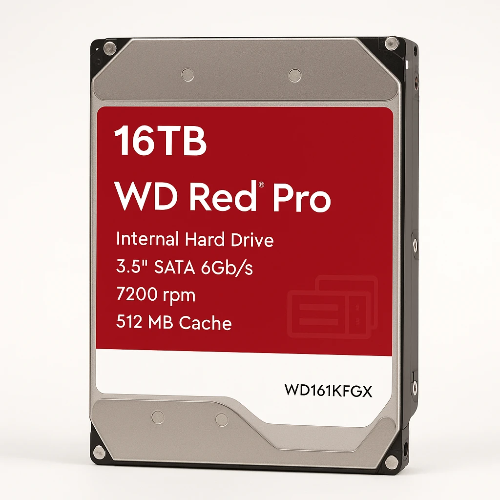 WD Red Pro WD161KFGX - Disco duro - 16 TB - interno - 3.5" - SATA 6Gb/s - 7200 rpm - búfer: 512 MB