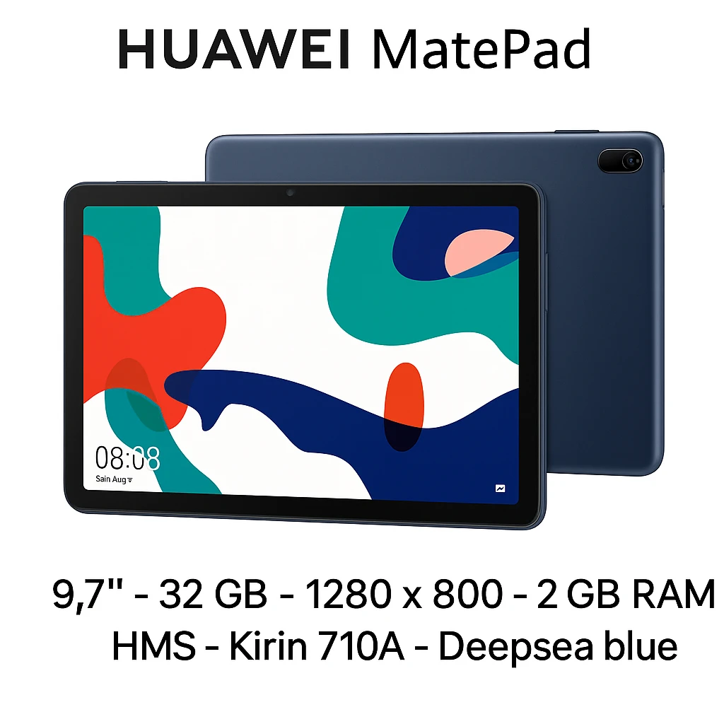 HUAWEI MatePad - AgassiR-W09B - 9.7" - 32 GB - 1280 x 800 - 2 GB RAM - HMS - Kirin 710A - Deepsea blue - 2