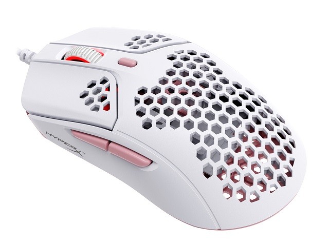 HyperX Pulsefire Haste - Ratón - óptico - 6 botones - cableado - USB 2.0 - blanco/rosa - para Xbox One, Xbox One S, Xbox One S All-Digital Edition, Xbox One X, Xbox Series S, Xbox Series X; S