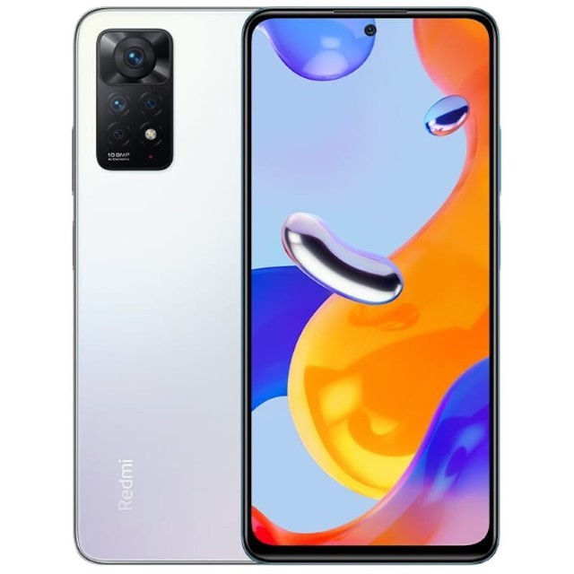 Xiaomi Redmi Note 11 Pro - 4G smartphone - SIM doble - RAM 6 GB / Memoria interna 128 GB - microSD slot - pantalla OLED - 6.67" - 2400 x 1080 píxeles (120 Hz) - 4x x cámaras traseras 108 MP, 
