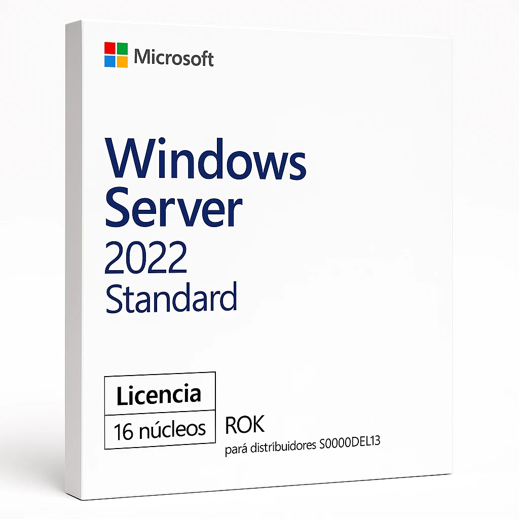Microsoft Windows Server 2022 Standard - Licencia - 16 núcleos - ROK - para distribuidores