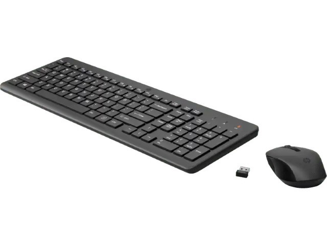 HP - Keyboard and mouse set - Spanish - Wireless - USB - All black - 2V9E6AA#ABM
