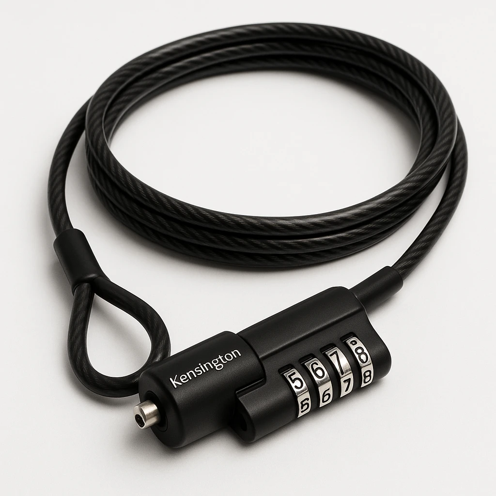 Kensington NanoSaver Combination - Bloqueo de cable de seguridad - negro - para ThinkCentre M75t Gen 2; ThinkPad L13 Yoga Gen 3; T14s Gen 3; X13 Gen 3