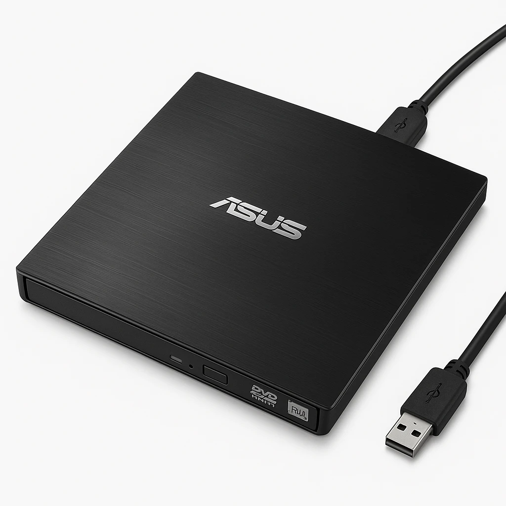 ASUS ZenDrive U7M SDRW-08U7M-U - Unidad de disco - DVD±RW (±R DL) / DVD-RAM - 8x/8x/5x - USB 2.0 - externo - negro - para ROG Zephyrus Duo 15 GX550LXS-XS96
