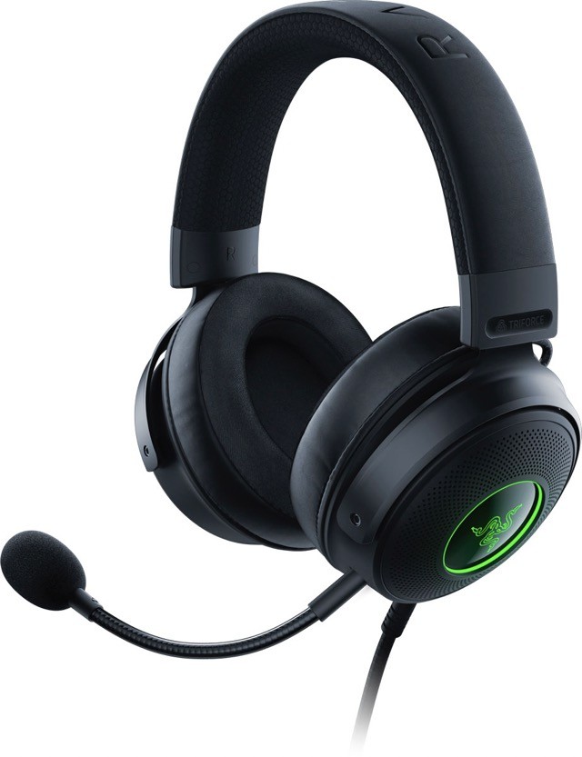 Razer Kraken V3 - Auricular - tamaño completo - cableado - USB-A - aislamiento de ruido