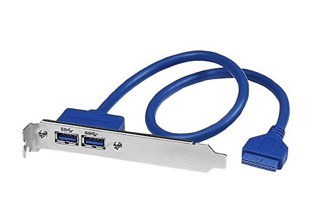 StarTech.com Cabezal Bracket de  2 puertos USB 3.0 SuperSpeed con conexión a Placa Base - 2x USB 3.0 A Hembra - IDC 20 Pines Hembra - Panel USB - USB Tipo A (H) a IDC de 20 clavijas (H) - 50 
