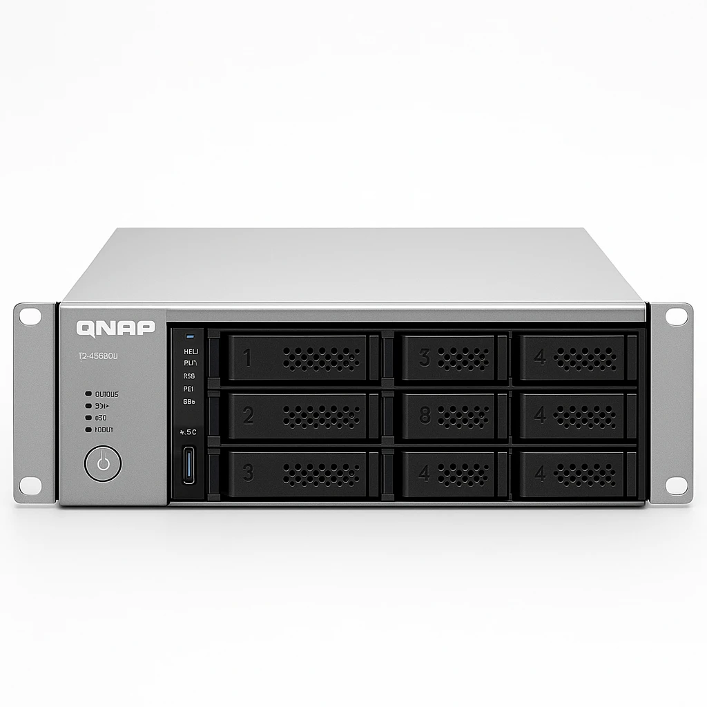 QNAP TS-435XeU - Servidor NAS - 4 compartimentos - montaje en bastidor - SATA 6Gb/s - RAID 0, 1, 5, 6, 10, JBOD - RAM 4 GB - 2.5 Gigabit Ethernet / 10 Gigabit Ethernet - iSCSI soporta - 1U