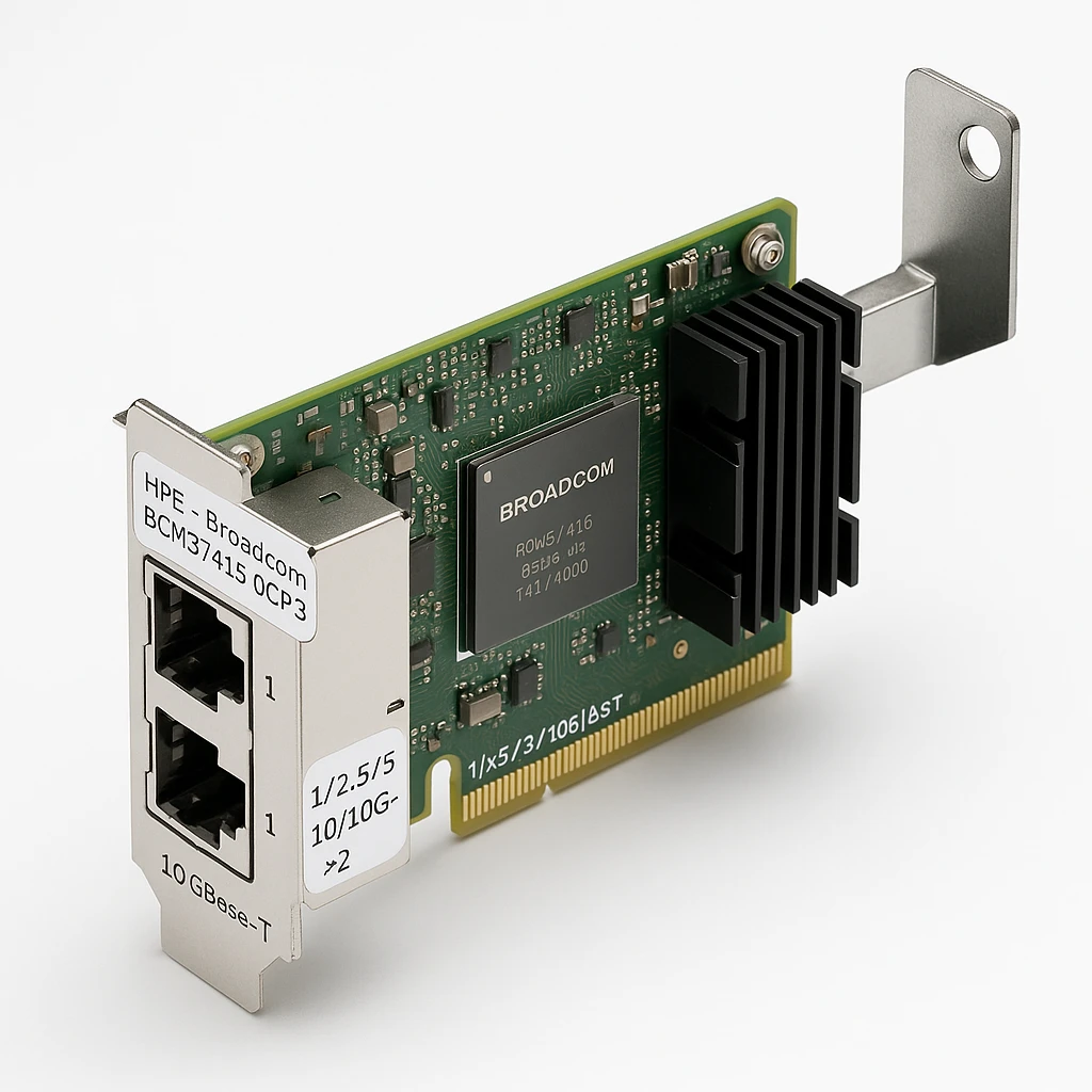 HPE - Broadcom BCM57416 - Adaptador de red - OCP 3.0 - 1/2.5/5/10GBase-T x 2 - para ProLiant DL325 Gen10, DL345 Gen10, DL360 Gen10, DL365 Gen10, XL220n Gen10, XL290n Gen10