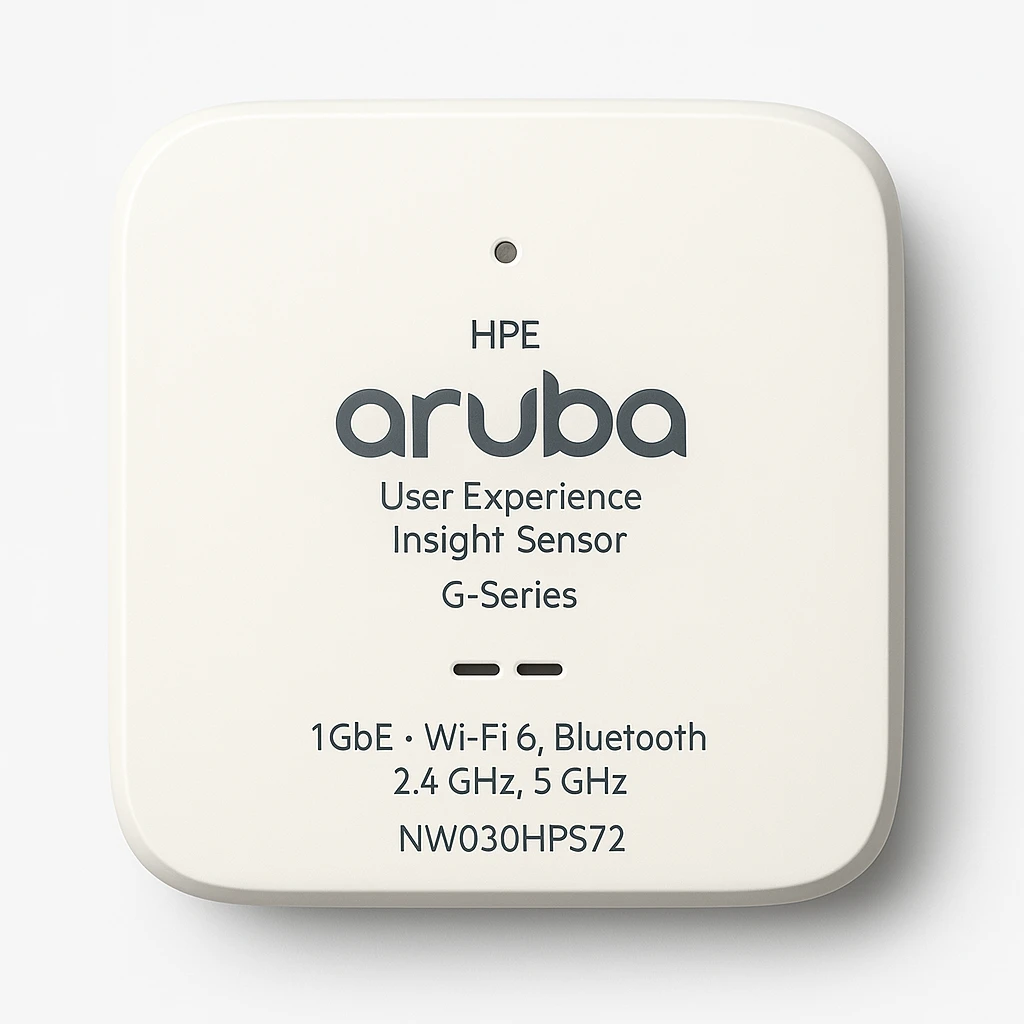 HPE Aruba User Experience Insight Sensor - G-Series - dispositivo de gestión de red inalámbrica - 1GbE - Wi-Fi 6, Bluetooth - 2.4 GHz, 5 GHz - instalable en pared