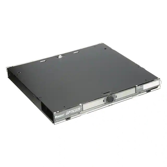 Panduit Opticom Rack Mount Fiber Enclosure - Caja de cables de bastidor - negro - 1U - 19"/23"