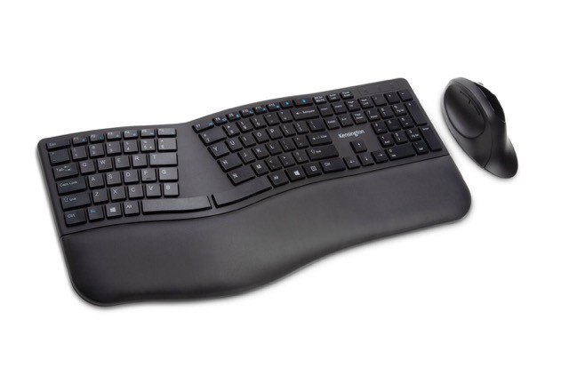 Kensington Pro Fit Ergo Wireless Keyboard and Mouse - Juego de teclado y ratón - inalámbrico - 2.4 GHz, Bluetooth 4.0 - español - negro