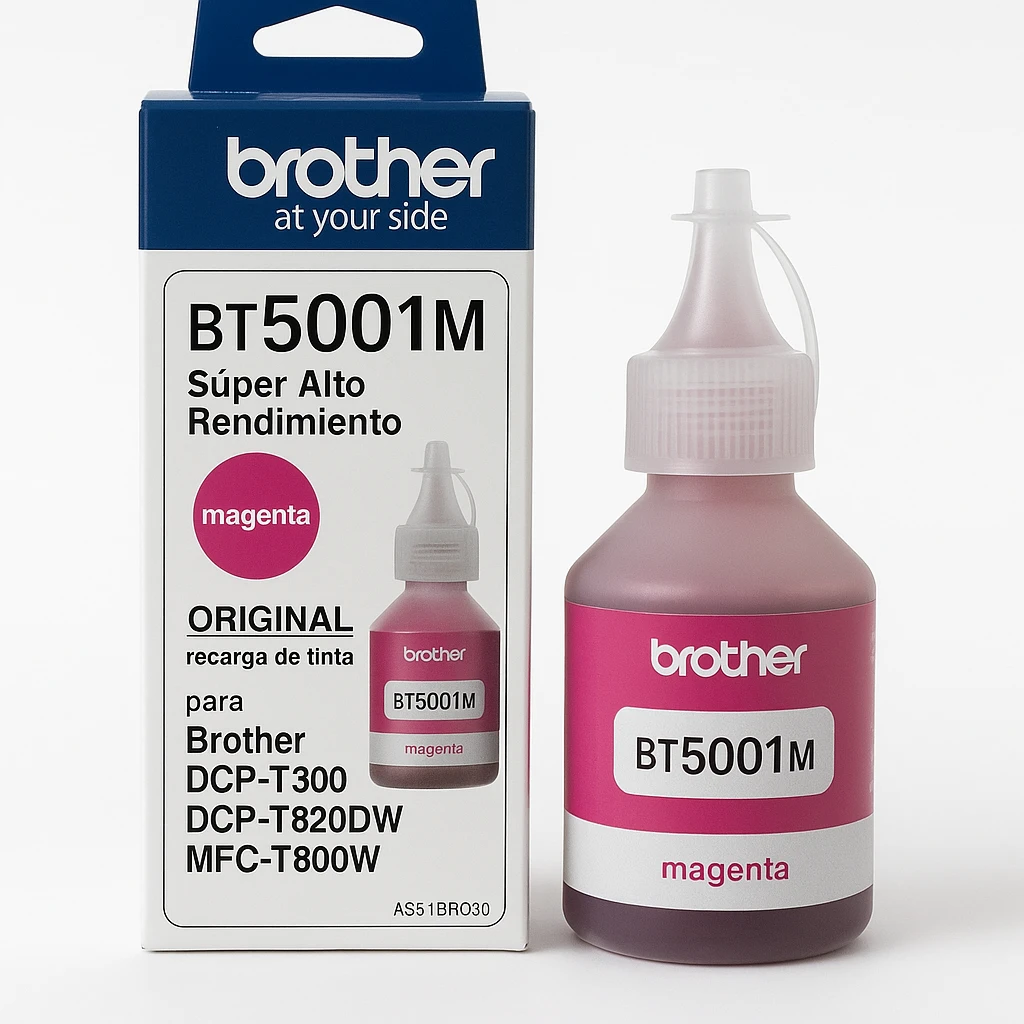 Brother BT5001M - Súper Alto Rendimiento - magenta - original - recarga de tinta - para Brother DCP-T300, DCP-T820DW, MFC-T800W