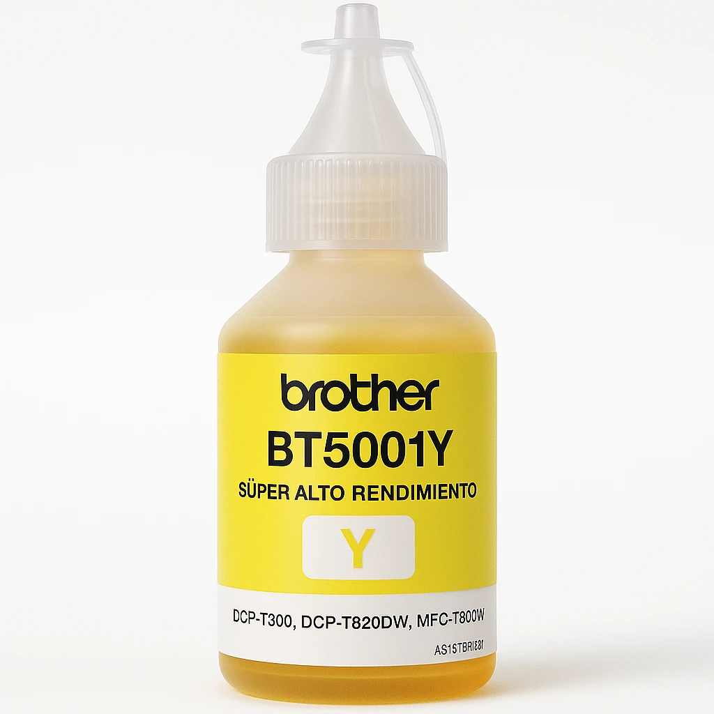 Brother BT5001Y - Súper Alto Rendimiento - amarillo - original - recarga de tinta - para Brother DCP-T300, DCP-T820DW, MFC-T800W