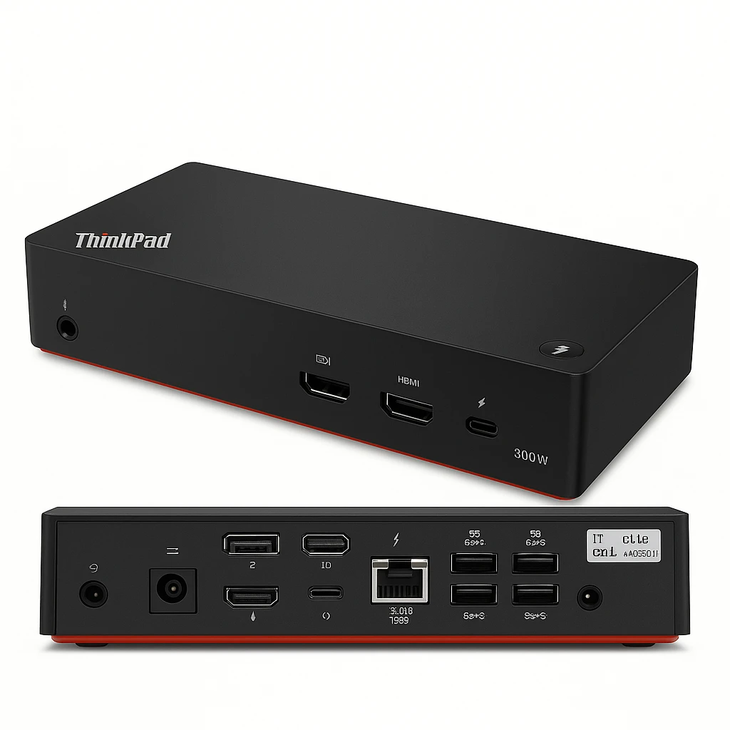 Lenovo ThinkPad Thunderbolt 4 WorkStation Dock - Estación de conexión - Thunderbolt 4 - 2 x DP, HDMI, Thunderbolt - 1GbE - 300 vatios - Italia, Chile