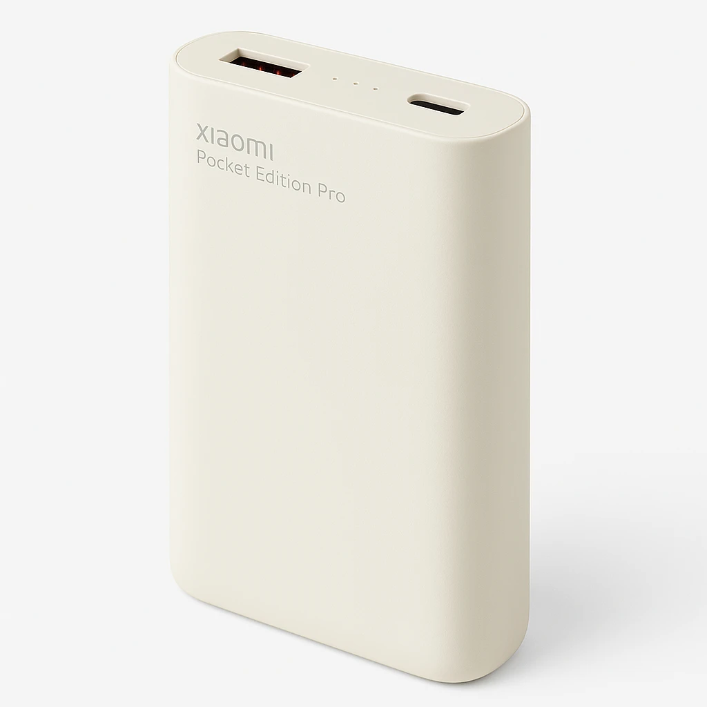 Xiaomi PB1030ZM - Pocket Edition Pro - cargador portátil - 10000 mAh - 33 vatios - 3 A - Fast Charge - 2 conectores de salida (USB, 24 pin USB-C) - marfil
