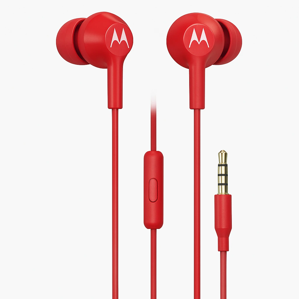 Motorola - EARBUDS 2-S - Headphones - Para Cellular phone - Wired - rojo