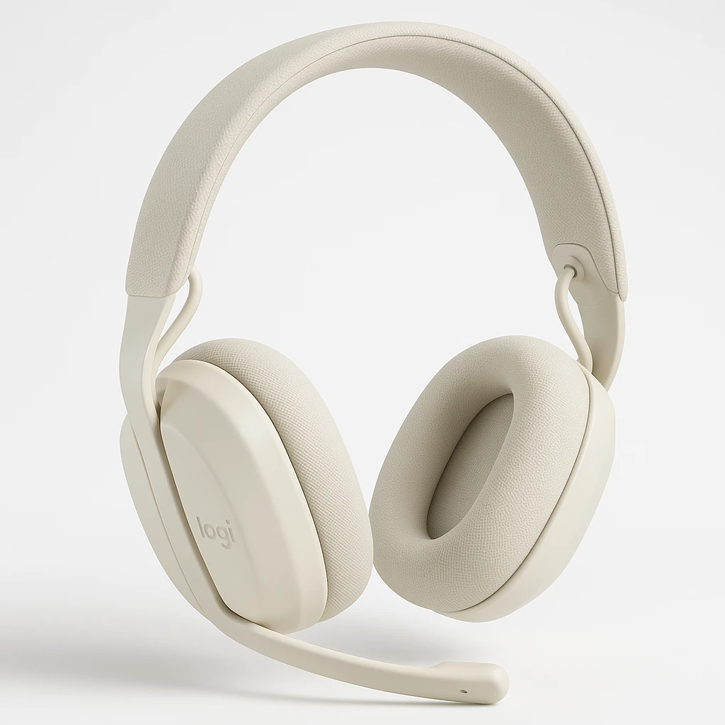 Logitech Zone Vibe 100 - Auricular - tamaño completo - Bluetooth - inalámbrico - blanco hueso