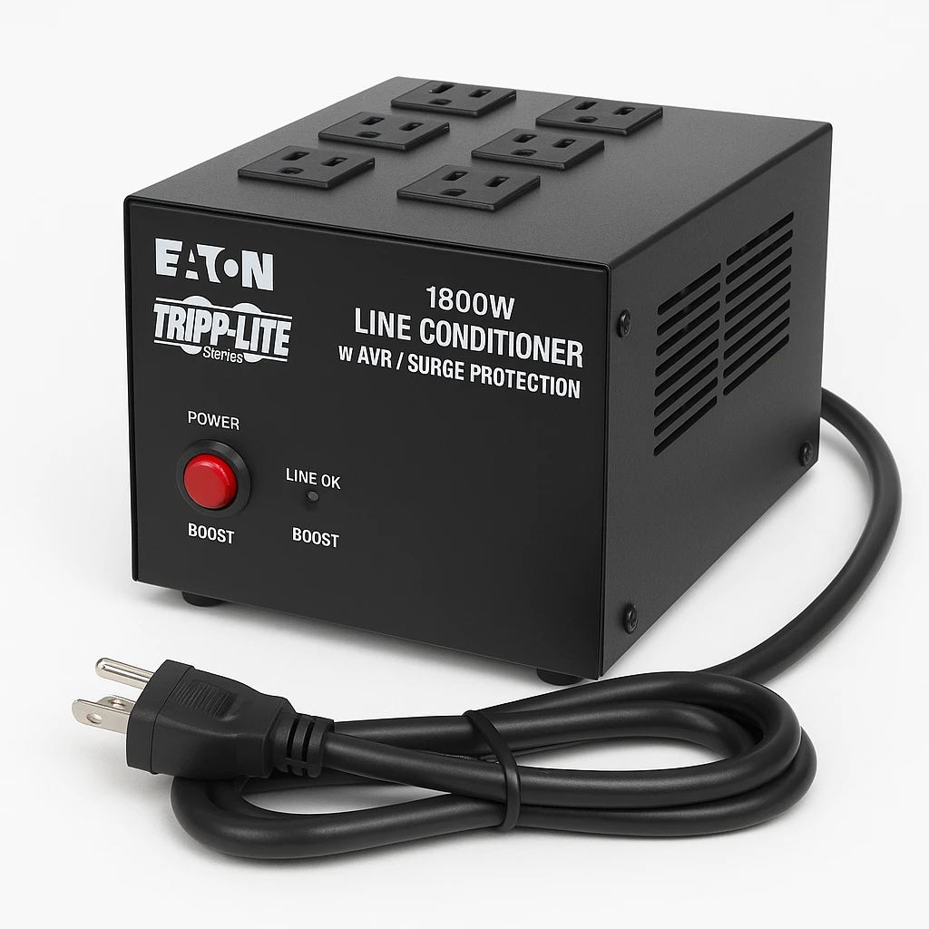Eaton Tripp Lite Series 1800W Line Conditioner w/ AVR / Surge Protection 120V 15A 60Hz 6 Outlet 6ft Cord Power Conditioner - Acondicionador de línea - CA 120 V - 1800 vatios - conectores de s