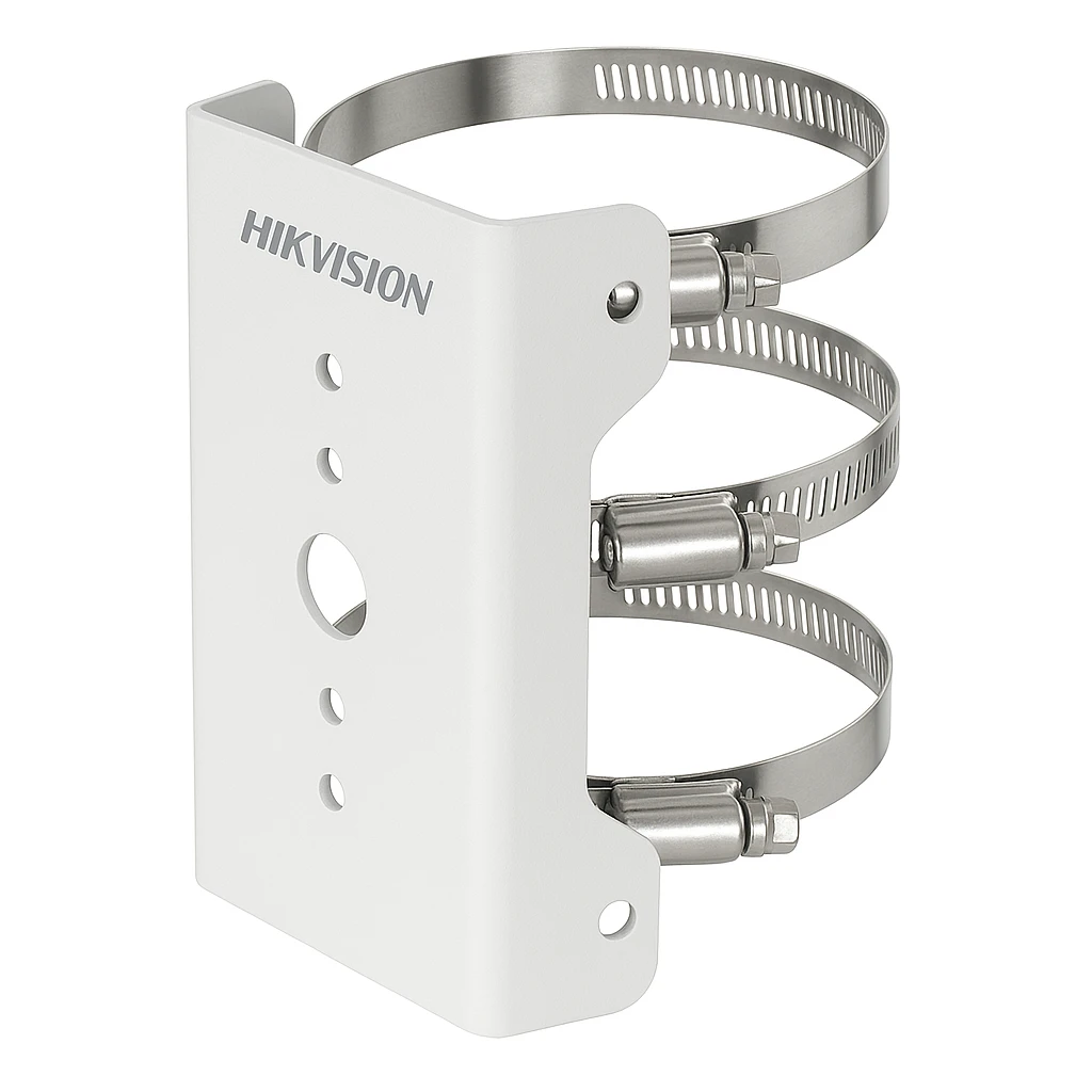 Hikvision DS-1673ZJ - Abrazadera para montaje de cámara - instalable en poste - HIK blanco - para Hikvision DS-2DE5225; Pro Series DS-2DE7225, 2DE7A232; Speed Dome Series DS-2TD4228-10