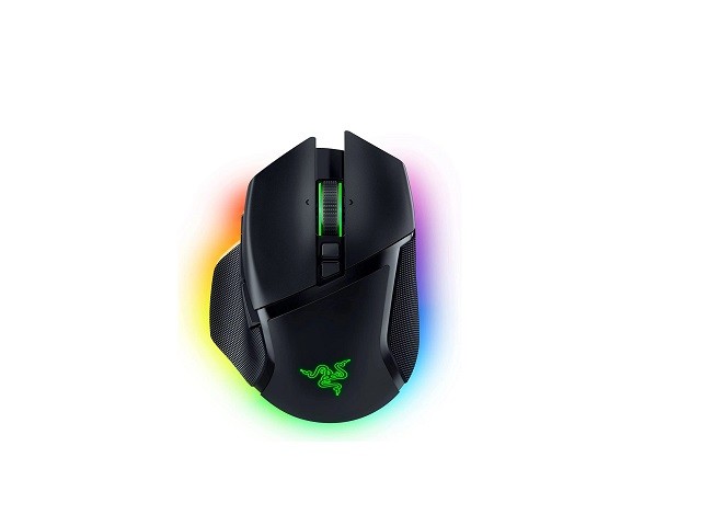 Razer Basilisk V3 pro - Ratón - ergonómico - diestro - óptico - 11 botones - cableado, inalámbrico - Bluetooth, 2.4 GHz - receptor inalámbrico USB - negro