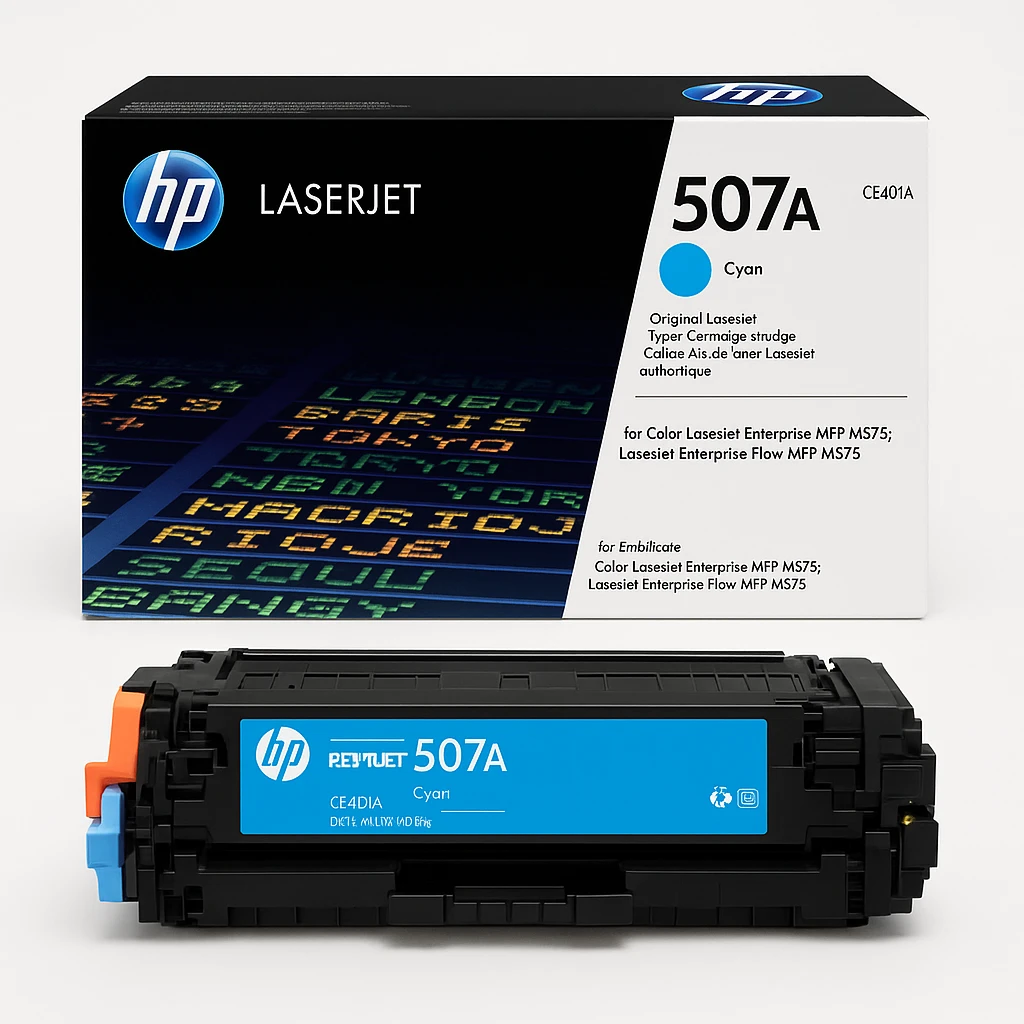 HP 507A - Cián - original - LaserJet - cartucho de tóner (CE401A) - para Color LaserJet Enterprise MFP M575; LaserJet Enterprise Flow MFP M575