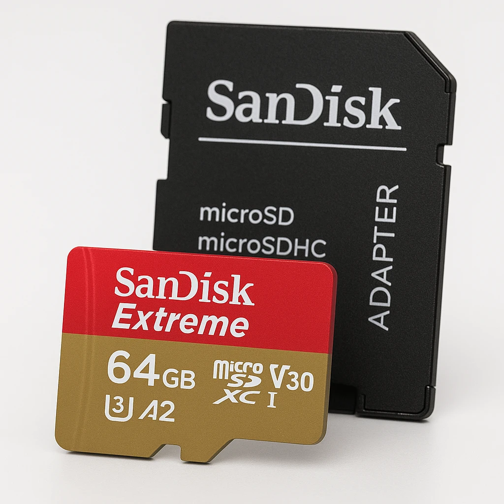 SanDisk Extreme - Tarjeta de memoria flash (adaptador microSDXC a SD Incluido) - 64 GB - A2 / Video Class V30 / UHS-I U3 / Class10 - microSDXC UHS-I