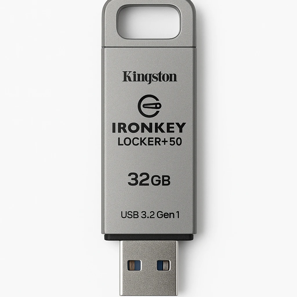 Kingston IronKey Locker+ 50 - Unidad flash USB - cifrado - 32 GB - USB 3.2 Gen 1