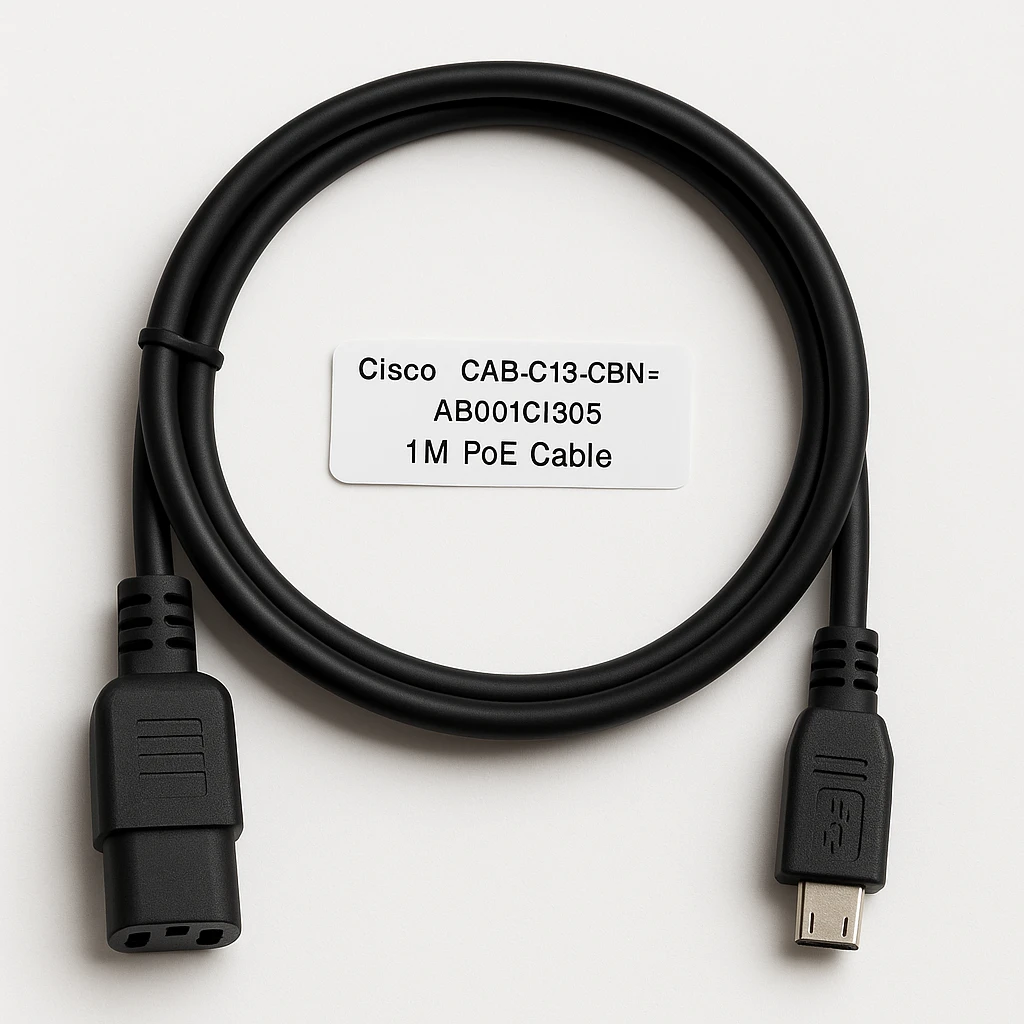 Cisco - Power over ethernet (PoE) cable - Double shielded twisted pair - 1 m - 10 pin Micro-USB Type B a  - All black - CAB-C13-CBN=