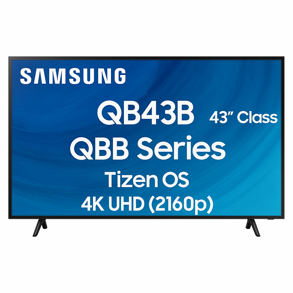 Samsung QB43B - 43" Clase diagonal QBB Series pantalla LCD con retroiluminación LED - señalización digital - Tizen OS - 4K UHD (2160p) 3840 x 2160 - LED de iluminación directa