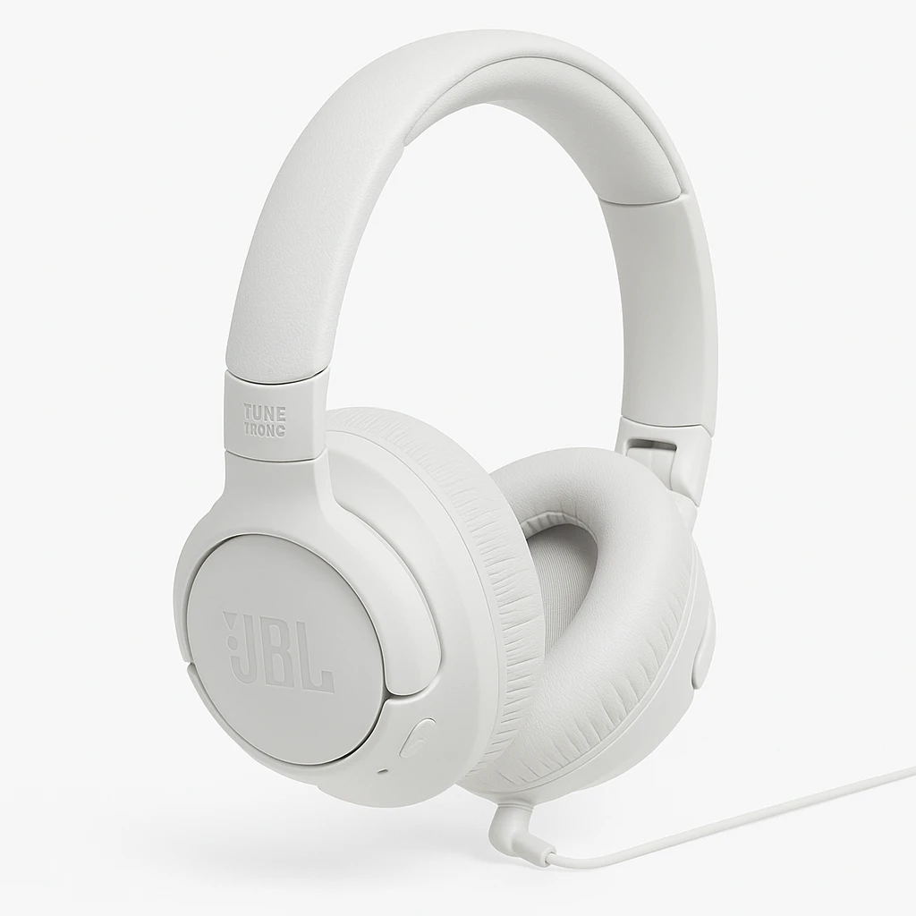 JBL TUNE 770NC - Auriculares con diadema con micro - tamaño completo - Bluetooth - inalámbrico, cableado - cancelación de sonido activo - conector de 3,5 mm - blanco