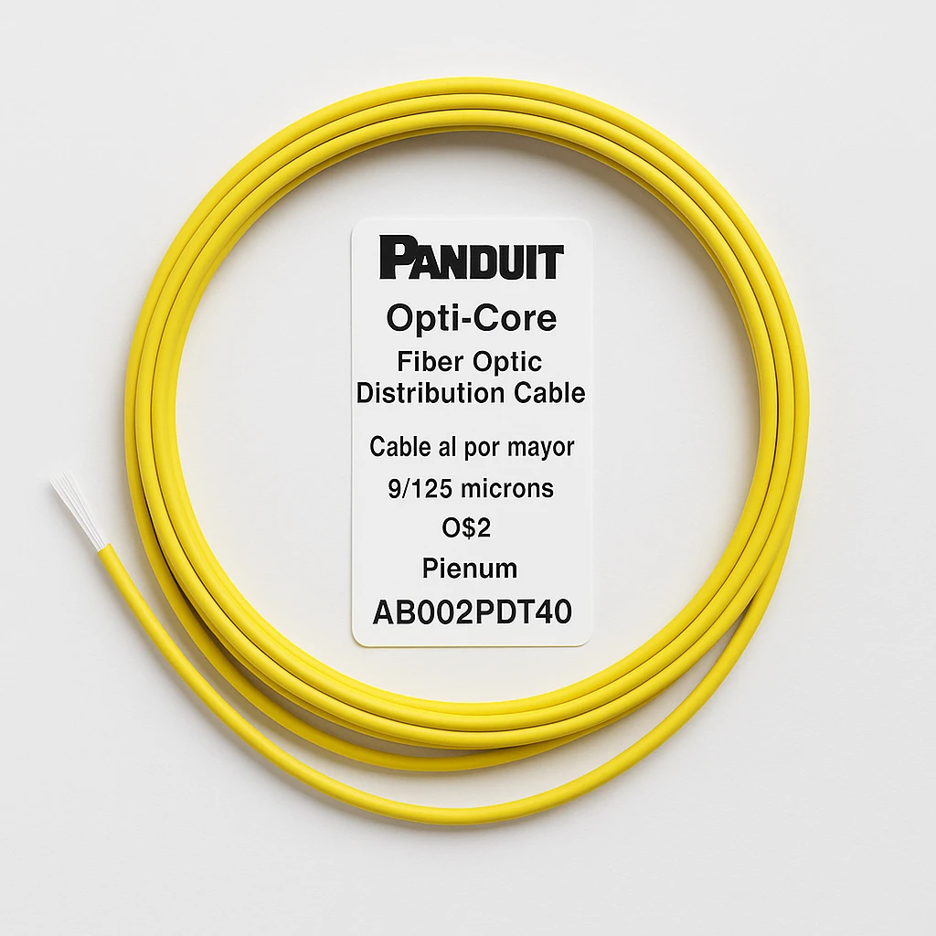 Panduit Opti-Core Fiber Optic Distribution Cable - Cable al por mayor - fibra óptica - 9/125 micrones - OS2 - plenum - amarillo