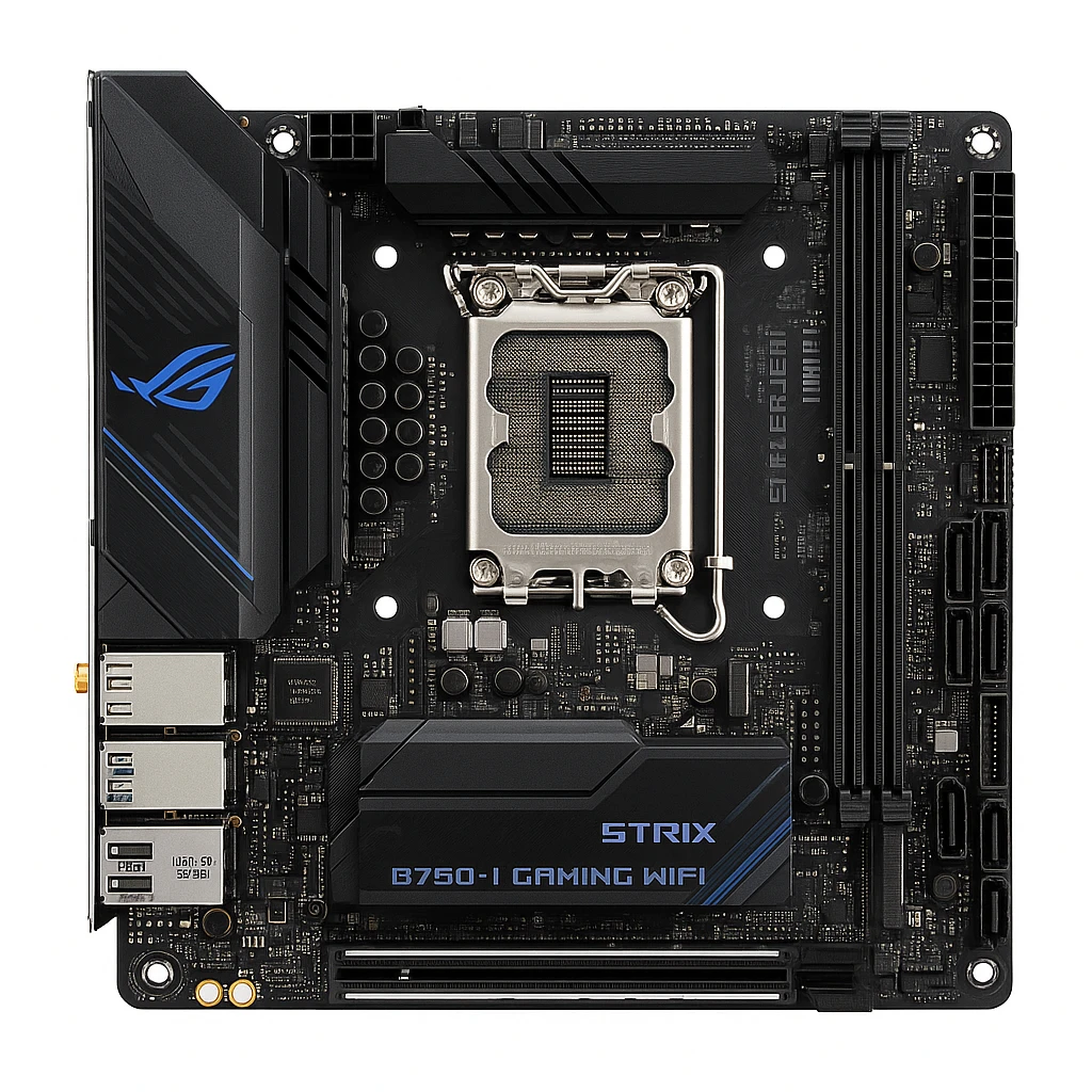 ASUS ROG STRIX B760-I GAMING WIFI - Placa base - mini ITX - Socket LGA1700 - B760 Chipset - USB 3.2 Gen 1, USB-C 3.2 Gen 1, USB-C 3.2 Gen 2x2, USB-C 3.2 Gen2 - 2.5 Gigabit LAN, Wi-Fi 6E, Blue