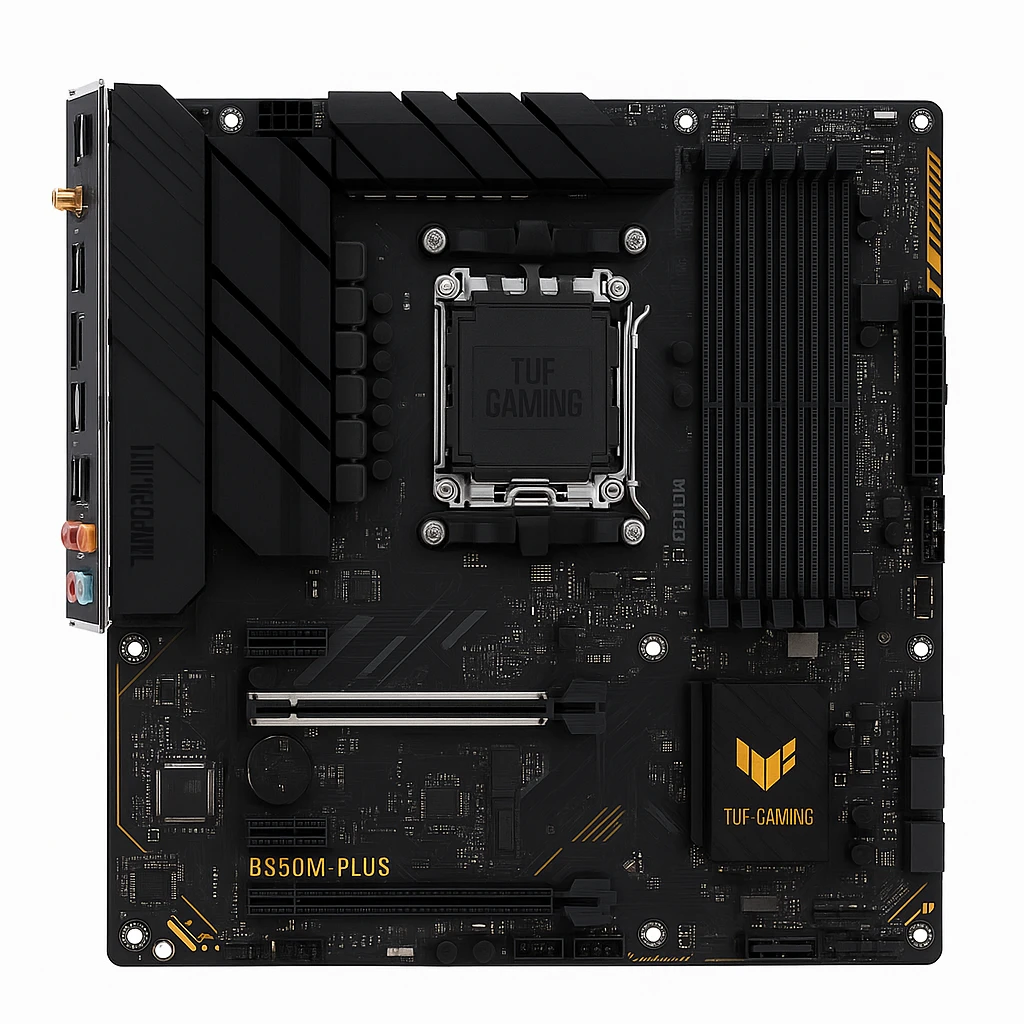 ASUS TUF Gaming B650M-Plus WIFI - Placa base - micro ATX - Socket AM5 - AMD B650 Chipset - USB-C 3.2 Gen 2x2, USB 3.1 Gen 2, USB 3.2 Gen 2, USB-C 3.2 Gen 1 - 2.5 Gigabit LAN, Bluetooth, Wi-Fi