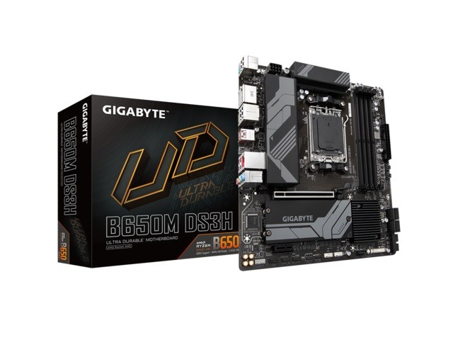 Gigabyte - B650M DS3H G10 - Motherboard - Micro ATX - Socket AM5 - AMD B650 - para Ryzen 7000 - None