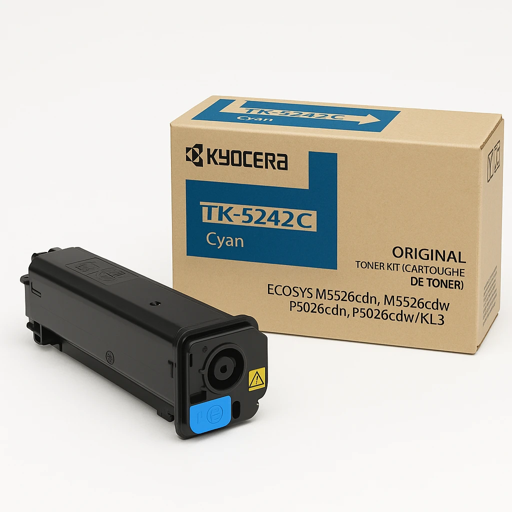 Kyocera TK 5242C - Cián - original - cartucho de tóner - para ECOSYS M5526cdn, M5526cdw, P5026cdn, P5026cdw, P5026CDW/KL3