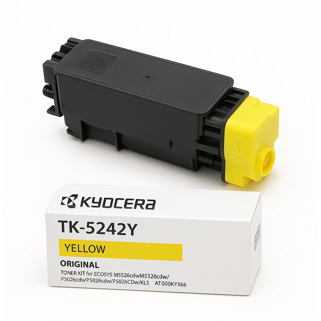 Kyocera TK 5242Y - Amarillo - original - cartucho de tóner - para ECOSYS M5526cdn, M5526cdw, P5026cdn, P5026cdw, P5026CDW/KL3