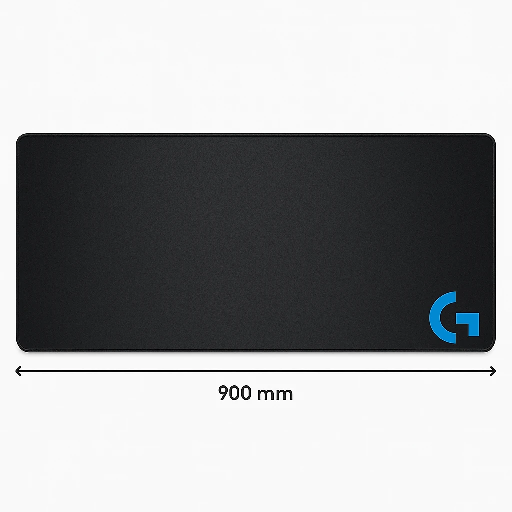 Logitech G G840 Extra Large Gaming Mouse Pad, Optimized for Gaming Sensors, Moderate Surface Friction, Non-Slip Mouse Mat, Mac and PC Gaming Accessories, 900 x 400 x 3 mm; - Alfombrilla de ra