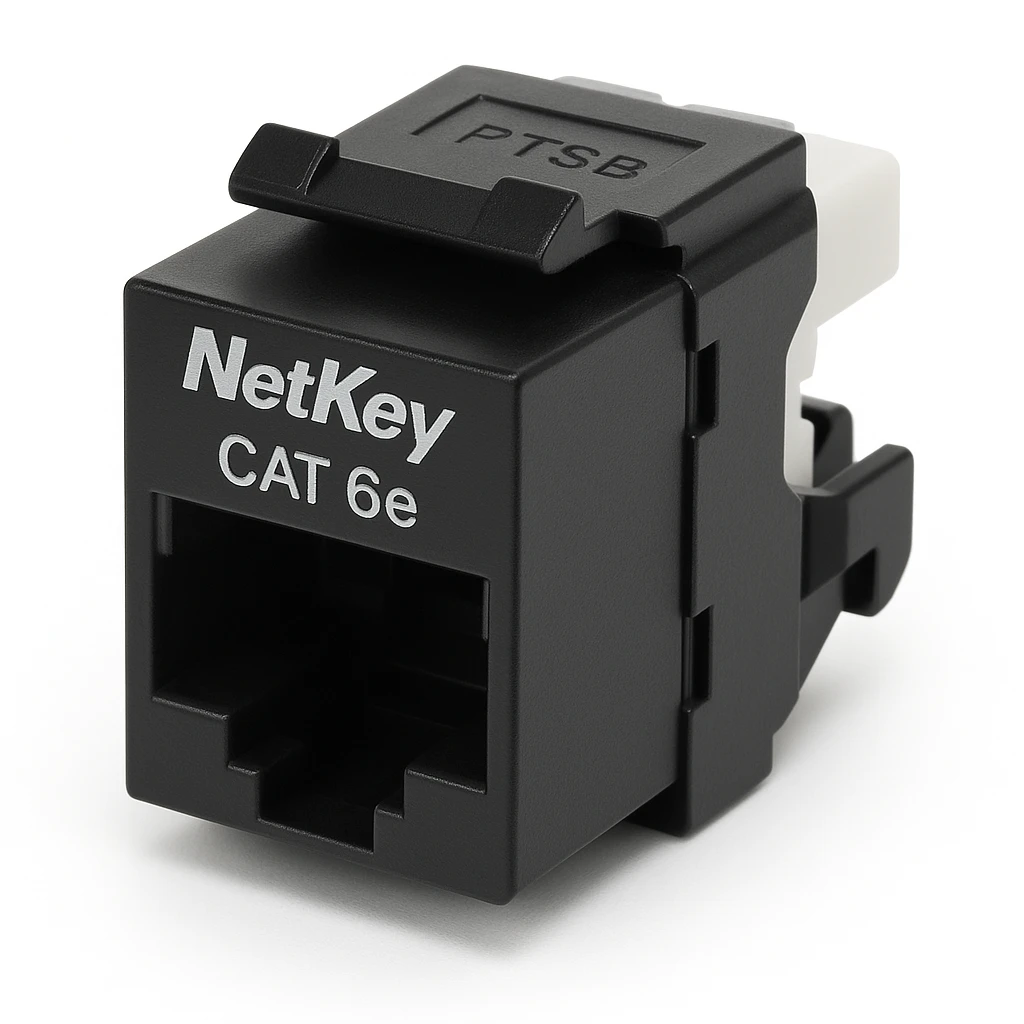 Panduit NetKey Punchdown Jack Module - Inserto modular - CAT 6e - PTSB - RJ-45 - negro