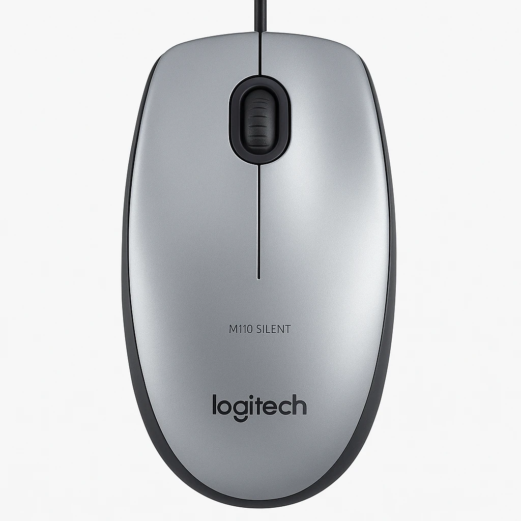 Logitech - Mouse - M110 Silent- Silver