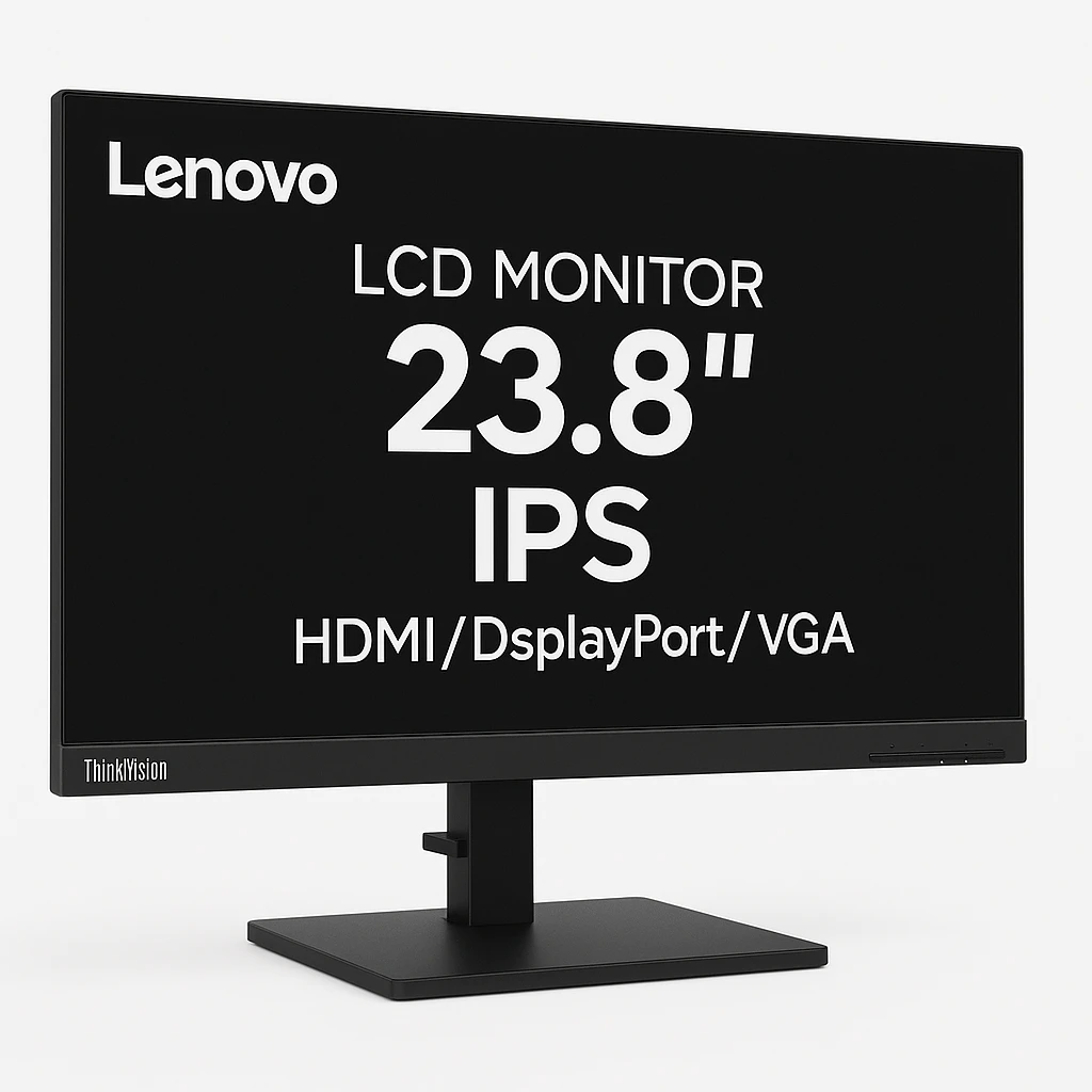 Lenovo ThinkVision - LCD monitor - 23.8" - 1980 x 1080 - IPS - HDMI / DisplayPort / VGA - Black