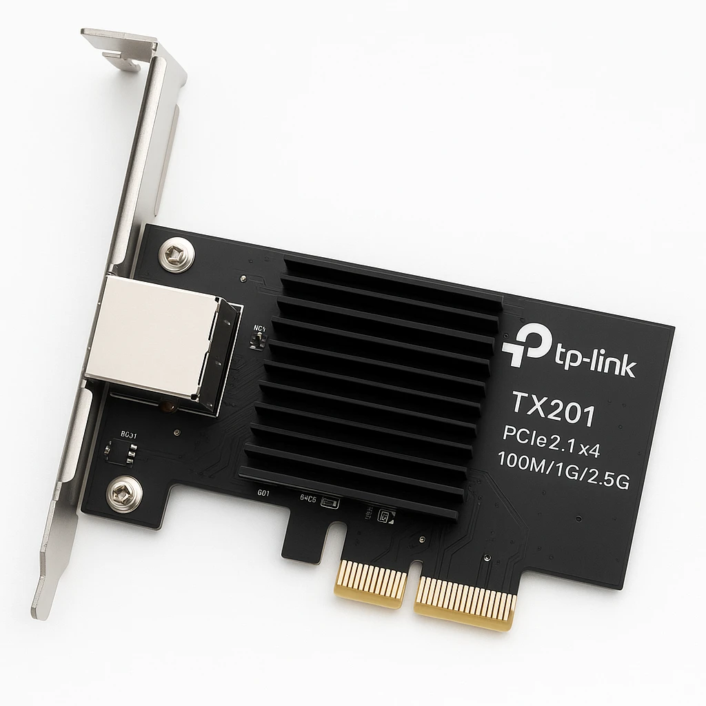 TP-Link TX201 V1 - Adaptador de red - PCIe 2.1 x4 perfil bajo - 100M/1G/2.5G Gigabit Ethernet x 1