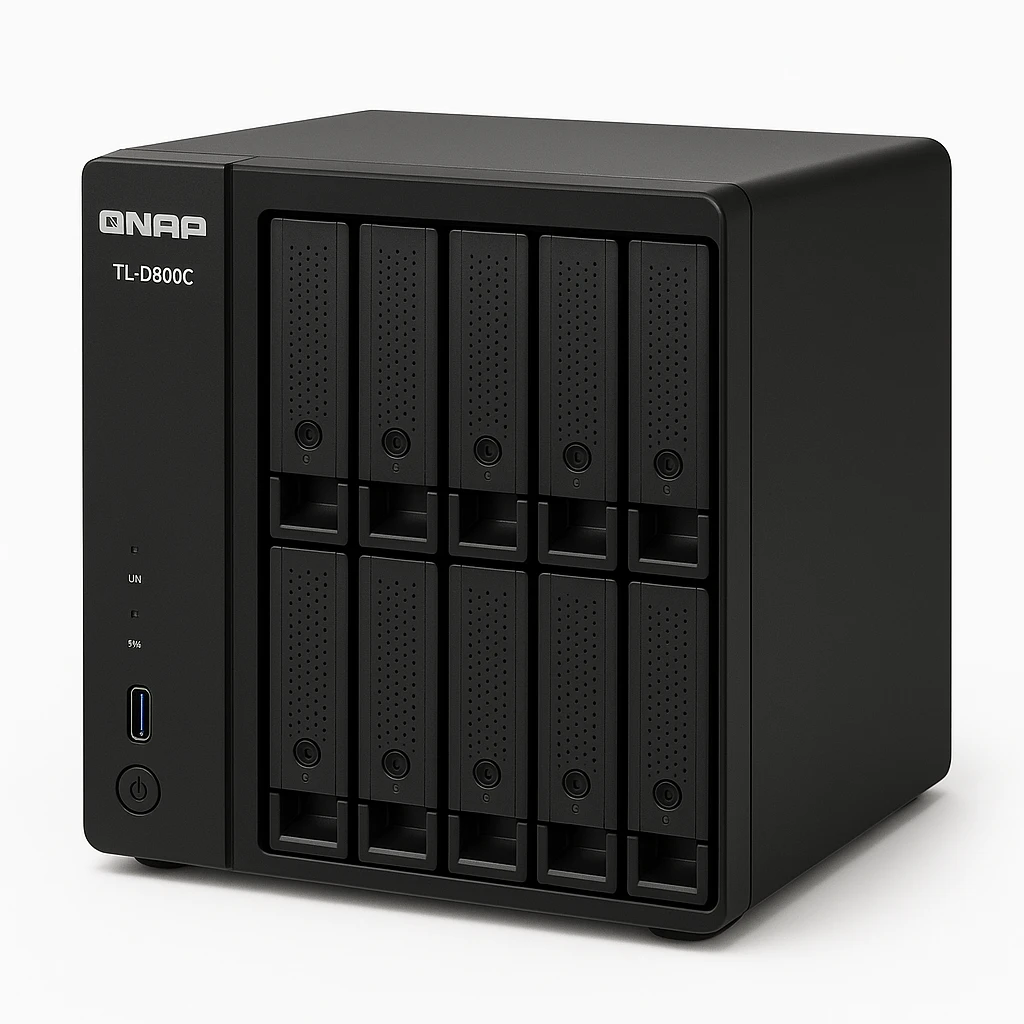 QNAP TL-D800C - Orden unidad de disco duro - 8 compartimentos (SATA-600) - USB 3.2 Gen 2 (externo)