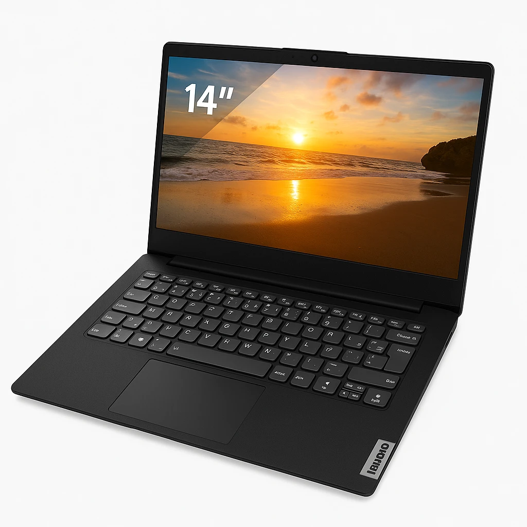 Lenovo - Notebook - 14" - 1980 x 1080 LCD - AMD Ryzen 5 5500U / 2.1 GHz - DDR4 SDRAM - 512 GB SSD - Intel HD Graphics - FreeDOS - Black - Spanish - 1-year warranty